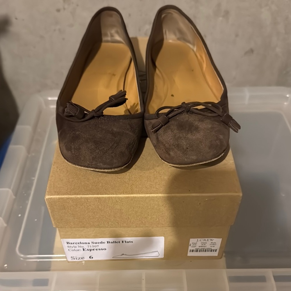 Barcelona Suede Ballet Flats - Brown